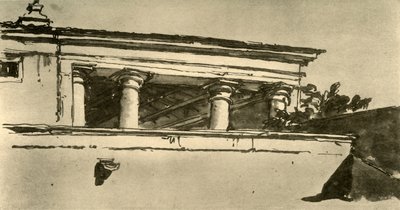 ヴィラの柱ホール、1757、1928 作： Giovanni Battista Tiepolo