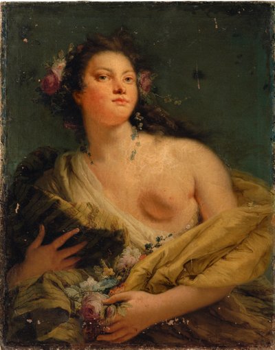 フローラとしての女性の肖像 作： Giovanni Battista Tiepolo