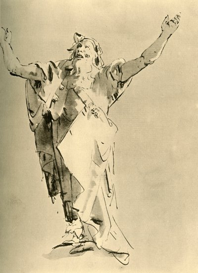 腕を上げた預言者、18世紀半ば、1928 作： Giovanni Battista Tiepolo