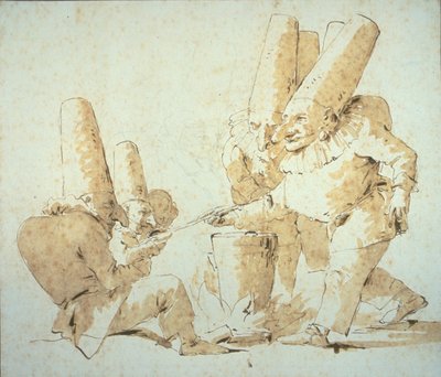 パンチネロス・クッキング＆テイスティング ニョッキ（パンチネロスのごちそう） 作： Giovanni Battista Tiepolo