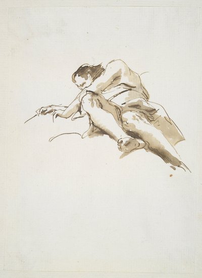 下から見たリクライニング男性図 作： Giovanni Battista Tiepolo