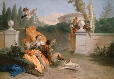 彼女の庭のリナルドとアルミダ、174245。 作： Giovanni Battista Tiepolo