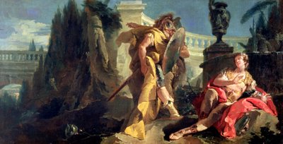 カルロとウバルドが観察したリナルド 作： Giovanni Battista Tiepolo