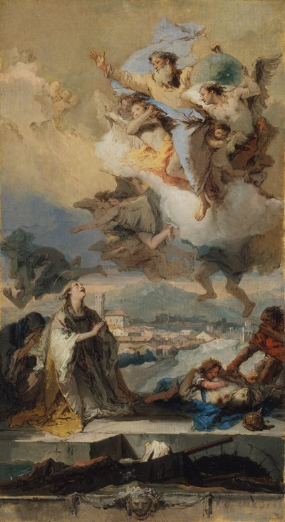 ペスト被災者のために祈る聖テクラ、1758〜59年 作： Giovanni Battista Tiepolo