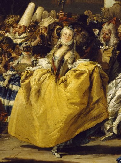 カーニバルシーンまたはメヌエット 作： Giovanni Battista Tiepolo