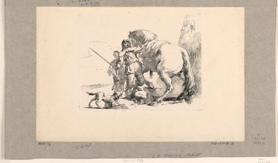 ヴァリ・カプリッチより「馬と花婿を連れた兵士」 作： Giovanni Battista Tiepolo