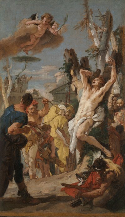 聖セバスチャンの殉教の研究...、1739年。 作： Giovanni Battista Tiepolo