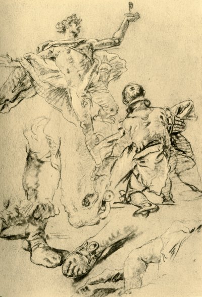 カイザーザールのページの研究、1751年〜1752年、1928年 作： Giovanni Battista Tiepolo