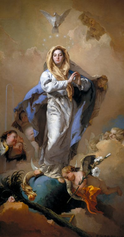 無原罪懐胎、1767-9 作： Giovanni Battista Tiepolo