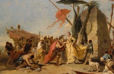 アントニーとクレオパトラの会議、ca。 1745-47。 作： Giovanni Battista Tiepolo