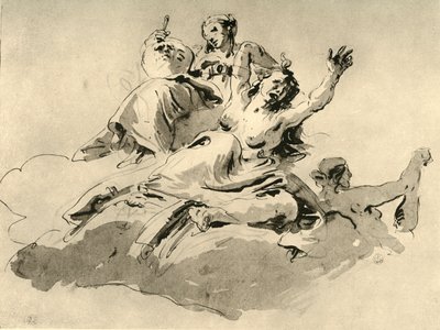 18世紀半ば、1928年の3人の女性 作： Giovanni Battista Tiepolo