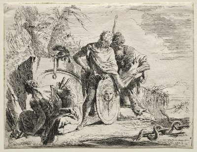 さまざまなカプリース：天文学者と若い兵士。 作： Giovanni Battista Tiepolo