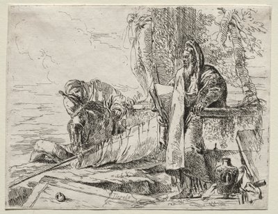 様々な気まぐれ：本を持つ哲学者 作： Giovanni Battista Tiepolo