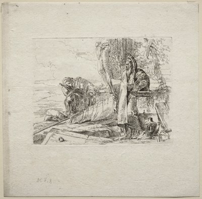 様々な気まぐれ：本を持って立つ哲学者 作： Giovanni Battista Tiepolo