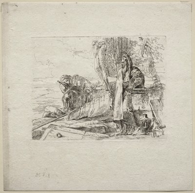 さまざまなカプリス：本、1785年に立っている哲学者。 作： Giovanni Battista Tiepolo