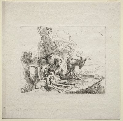 様々な気まぐれ：タンバリンを持つ女 作： Giovanni Battista Tiepolo
