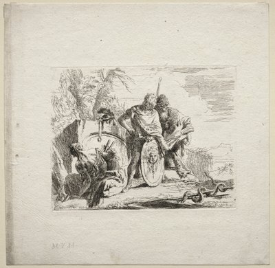 様々な気まぐれ：若い兵士と占星術師 作： Giovanni Battista Tiepolo