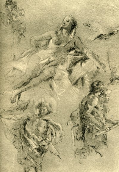 金星の休息とその他の数字、c1762-c1766、1928 作： Giovanni Battista Tiepolo