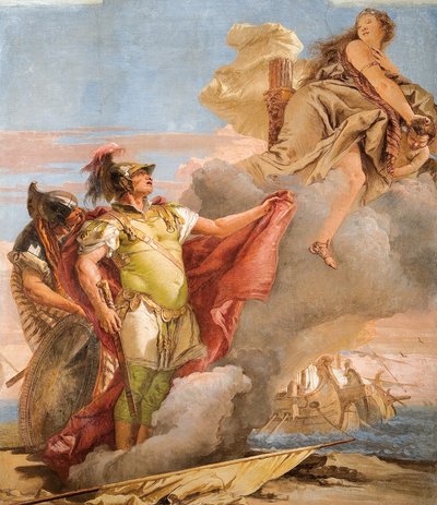 1757年、パラッツィーナのアエネイス座の部屋から、アヌエイアスへの別れのヴィーナス 作： Giovanni Battista Tiepolo