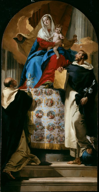 聖女ドミニクとヒヤシンスと聖母子 作： Giovanni Battista Tiepolo