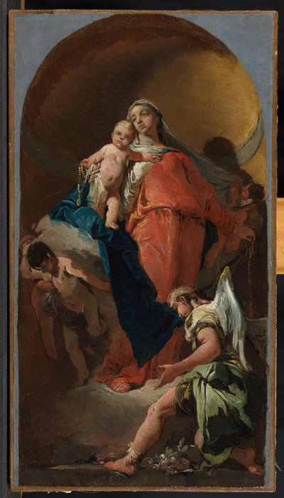 天使のいる聖母子1772〜28年頃 作： Giovanni Battista Tiepolo