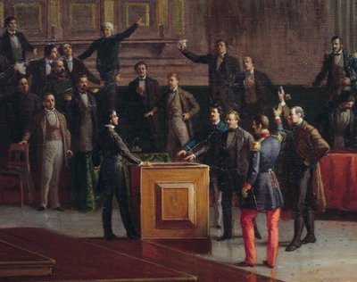最後まで抵抗を選んだヴェネツィア臨時政府（1849年）、ジョヴァンニ・バティスタ・デッラ・リベラの絵 作： Giovanni Battista della Libera
