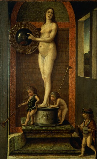 Varovaisuuden allegoria, n. 1490, Giovanni Bellini (1431-36 - 1516), öljy paneelille, 32x22 cm 作： Giovanni Bellini