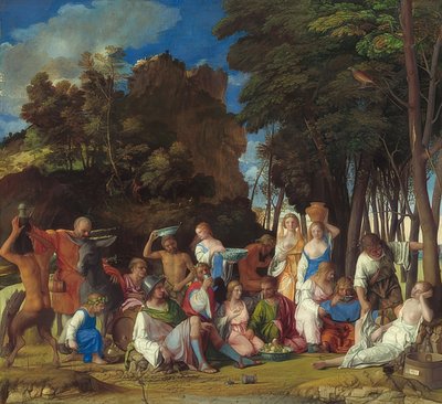 神々のごちそう。 1514-29 作： Giovanni Bellini