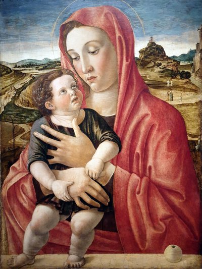 ドイツ語：マリアと幼子、幼子を抱く聖母 作： Giovanni Bellini