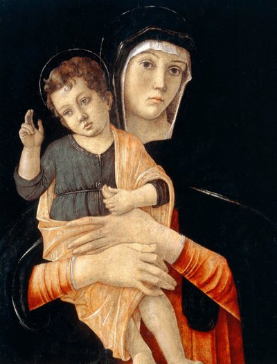 1475年から1480年にかけての「聖母子像」。 作： Giovanni Bellini