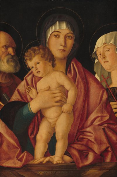 マドンナとチャイルド・ウィズ・セインツ c. 14901500。 作： Giovanni Bellini