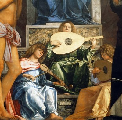 St.Jobの祭壇画。1487年頃のディテール 作： Giovanni Bellini