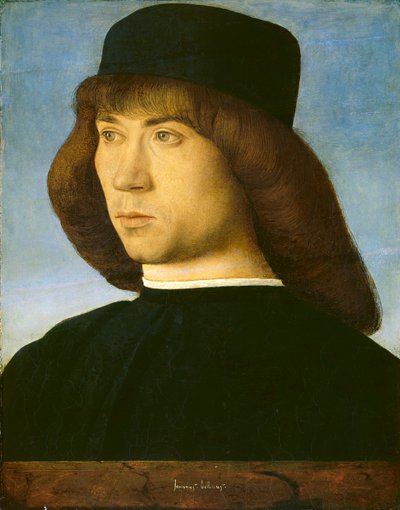 ある青年の肖像 作： Giovanni Bellini