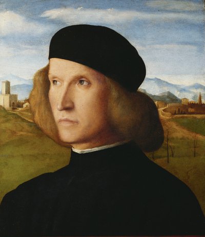 ある青年の肖像 作： Giovanni Bellini