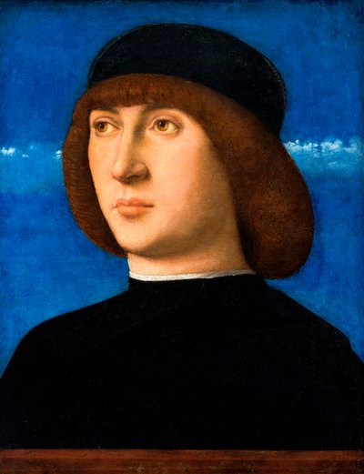 青年の肖像 1490年頃 パネルに油彩 作： Giovanni Bellini