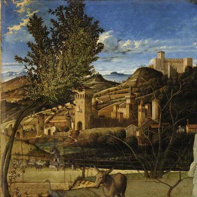 砂漠の聖フランシスコ 作： Giovanni Bellini