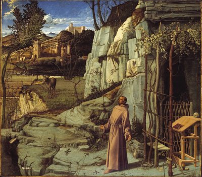 砂漠の聖フランシスコ 作： Giovanni Bellini