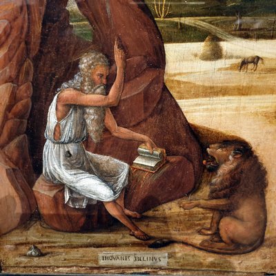 荒野の聖ジェローム 作： Giovanni Bellini