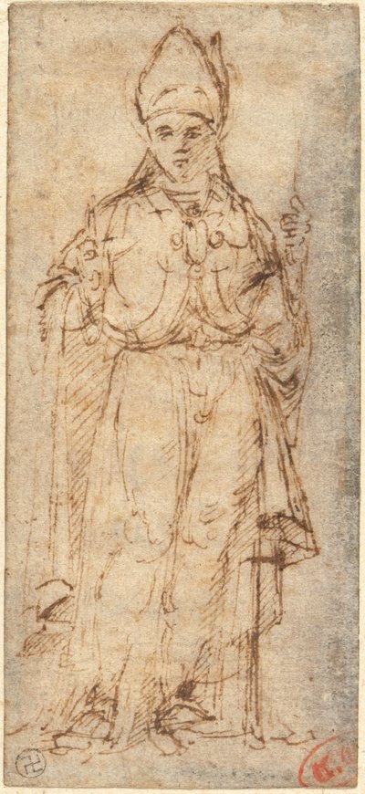 杖を持つトゥールーズのセントルイス 作： Giovanni Bellini