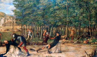 聖ピーター殉教者の暗殺、c1507 作： Giovanni Bellini