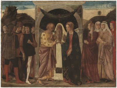 聖母の結婚（テンペラ、リネン） 作： Giovanni Bellini