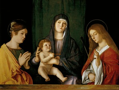 二人の聖人の間の聖母子 作： Giovanni Bellini