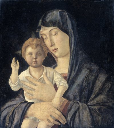 立っている祝福の子供を持つ聖母、1470-1480 作： Giovanni Bellini