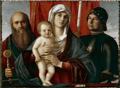聖パウロと聖ジョージの間に子供を持つ聖母Giovanni Bellini dit il Giambellinoによる絵画 作： Giovanni Bellini