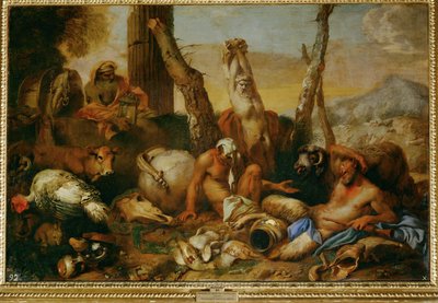  作： Giovanni Benedetto (1609-64) Castiglione