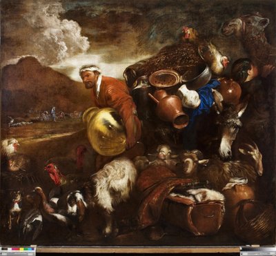 アブラハムの旅 1652年頃 油彩・カンヴァス 作： Giovanni Benedetto (1609 64) Castiglione