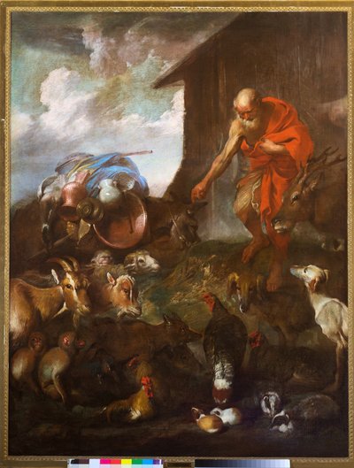 箱舟に入る動物たち》1655年頃 油彩・カンヴァス 作： Giovanni Benedetto (1609 64) Castiglione