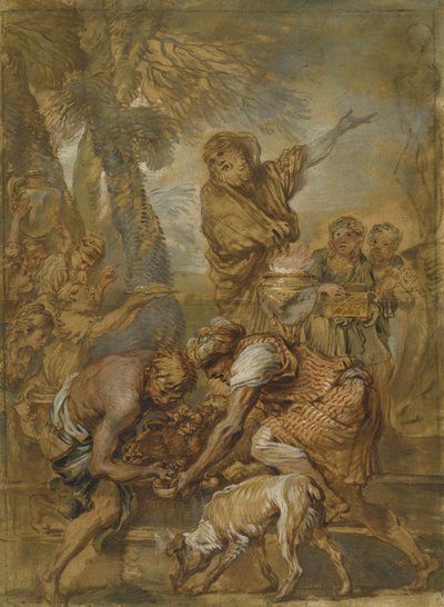 異教の犠牲、1645-50年頃 作： Giovanni Benedetto Castiglione