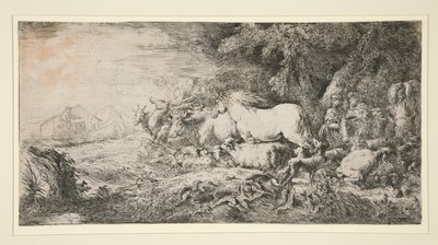 ノアに入る動物たち 作： Giovanni Benedetto Castiglione
