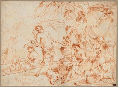 Hermの前のBacchanal 作： Giovanni Benedetto Castiglione